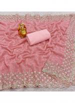 Sattin Banglori Silk Pink Festival Wear Sequins Work Saree